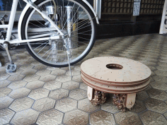 Laser Cut Wheel Stool Free DXF File