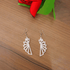 Laser Cut White Acrylic Fashion Earrings Free DXF File