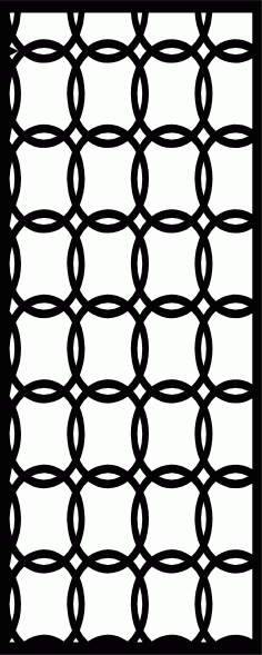 Laser Cut Window Floral Lattice Stencil Circular Design Free DXF File