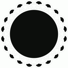 Laser Cut Window Floral Lattice Stencil Round Panel Free DXF File