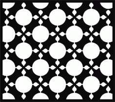 Laser Cut Window Floral Lattice Stencil Seamless Pattern Free DXF File
