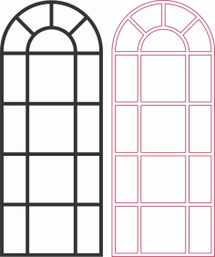 Laser Cut Window Grille Patterns Free DXF File