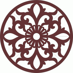 Laser Cut Window Lattice Circular Pattern Free DXF File