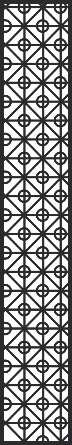Laser Cut Window Lattice Floral Seamless Pattern Free DXF File