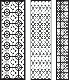 Laser Cut Window Lattice Floral Seamless Patterns Set Free DXF File