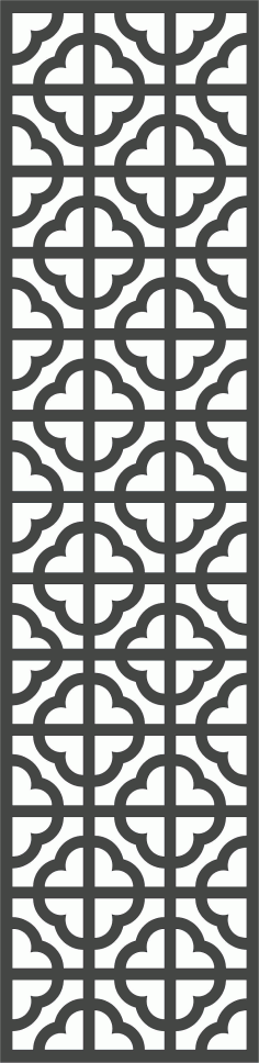 Laser Cut Window Lattice Seamless Design Free DXF File