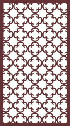 Laser Cut Window Seamless Floral Lattice Panel Free DXF File