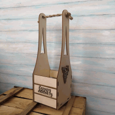 Laser Cut Wine Bottle Caddies Free Vector File