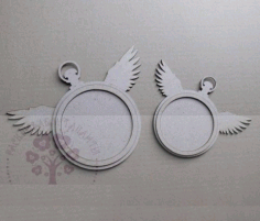 Laser Cut Wings Wall Clock Free Vector File