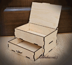 Laser Cut Women Jewelry Box Free DXF File