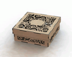 Laser Cut Wood Box Template Free DXF File, Free Vectors File
