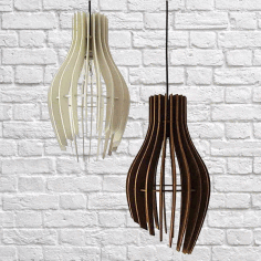 Laser Cut Wood Chandelier 4mm Free DXF File