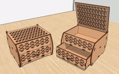 Laser Cut Wood Chest Of Drawers Jewelry Box Gift Box Free DXF File