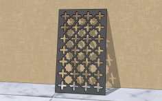 Laser Cut Wood Grill Room Divider Wall Panel Lattice Pattern Free DXF File