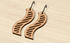 Laser Cut Wood Jewelry Earrings Free DXF File