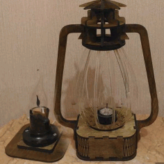 Laser Cut Wood Lamp Lantern Night Light Room Lamp Free Vector File