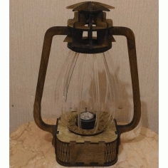 Laser Cut Wood Lamp Lantern Night Light Room Lamp Free DXF File