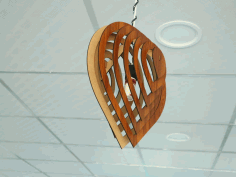 Laser Cut Wood Pendant Lamp Free Vector File