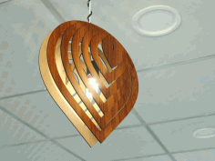Laser Cut Wood Pendant Lamp Free DXF File