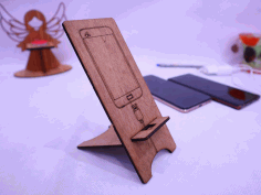 Laser Cut Wood Phone Stand 3mm Free Vector File