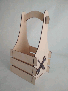 Laser Cut Wood Tools Box Free Vector File