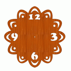 Laser Cut Wood Wall Clock Decor Cutout Free Vector File