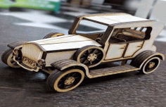 Laser Cut Wooden 3d Puzzle Ford Car Free Vector File