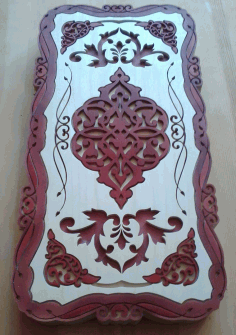 Laser Cut Wooden Backgammon Box Free DXF File