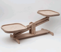 Laser Cut Wooden Balance Scale Toy Free DXF File