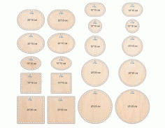 Laser Cut Wooden Basket Bases Free Vector File