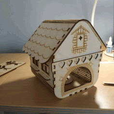 Laser Cut Wooden Bird Cage Decorative Bird House Free Vector File