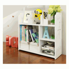 Laser Cut Wooden Books Shelf Design Free DXF File, Free Vectors File