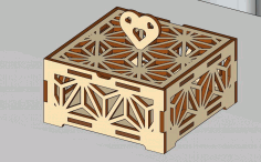 Laser Cut Wooden Box Mini Jewelry Box Makeup Box Gift Box Free DXF File