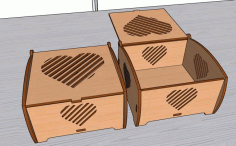 Laser Cut Wooden Box With Flip Up Lid Ornaments Storage Jewelry Box Free DXF File