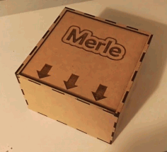 Laser Cut Wooden Box With Sliding Lid 15x15x10 3mm Mdf Template Free DXF File