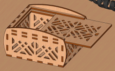 Laser Cut Wooden Box With Sliding Lid Decorative Gift Jewelry Box Free Vector File