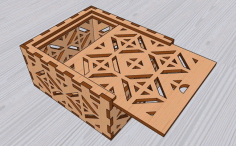 Laser Cut Wooden Box With Sliding Lid Ornaments Storage Jewelry Box Free Vector File