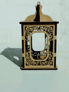 Laser Cut Wooden Candle Holder Candlestick Box Free Vector File