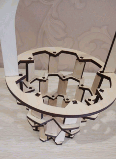 Laser Cut Wooden Candy Basket Free Vector File