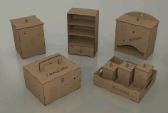 Laser Cut Wooden Casket Set Template Free DXF File