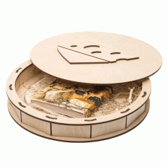 Laser Cut Wooden Cheese Box 4mm Free Vector File