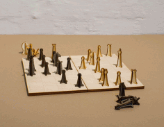 Laser Cut Wooden Chess Pieces Free DXF File