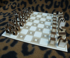 Laser Cut Wooden Chess Sets Free Vector File