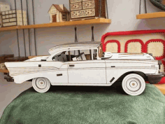 Laser Cut Wooden Chevrolet Bel Air 3d Model Puzzle Kit Free Vector File