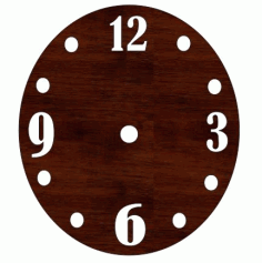Laser Cut Wooden Clock Model Free Vector File