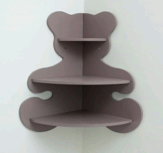 Laser Cut Wooden Corner Shelf Free Vector File