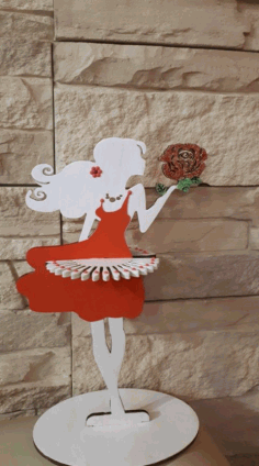 Laser Cut Wooden Decorative Girl Tissue Paper Holder Napkin Holder For Dining Table Tissue Holder Free Vector File