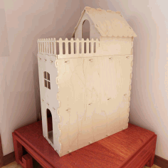 Laser Cut Wooden Dollhouse Free DXF File