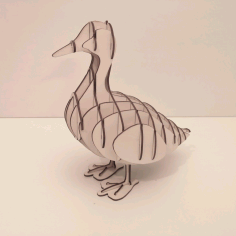 Laser Cut Wooden Duck 3d Puzzle Free Vector File