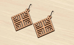 Laser Cut Wooden Earrings Free DXF File